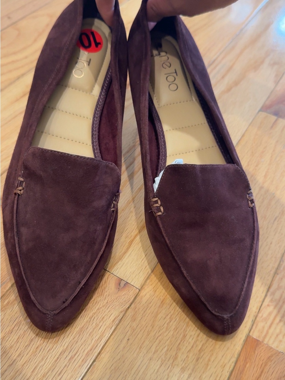 Me Too Maroon suede loafers